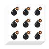 20sheets Self-Adhesive Paper Decorative Stickers for Party Decorative Presents Sealing Bomb 90x90mm Stickers: 25mm 9pcs/sheet