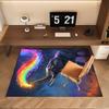 1Pc elephant theme Printed circular carpet, home door mat, outdoor travel protection carpet B5
