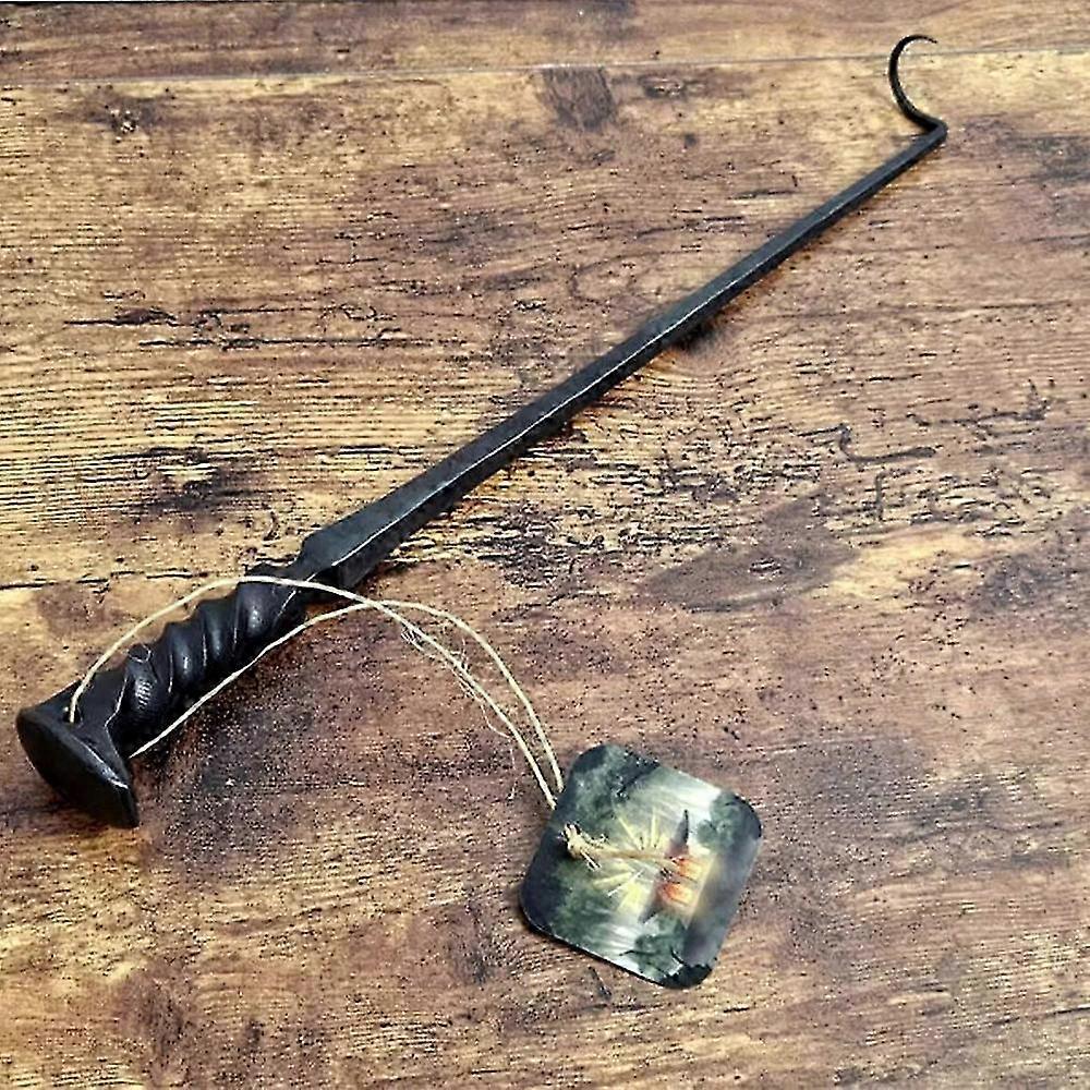Stainless Steel BBQ Food Flipper Meat Turner Hook 16" Grill Spatula for Grilling, Cooking, Flipping Burgers Steaks