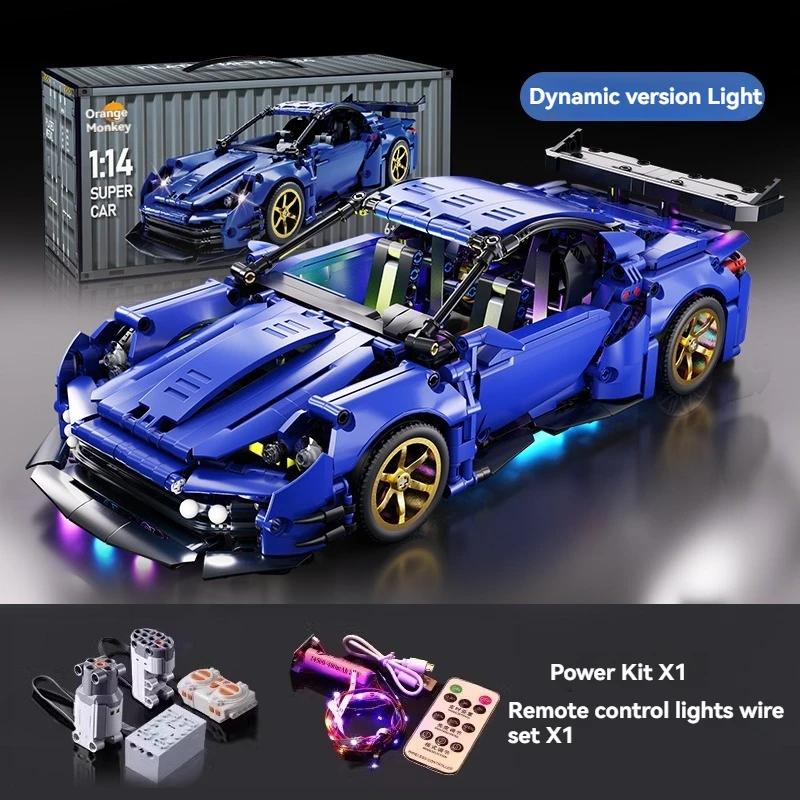 Конструктор DIY Супер Скоростной Спортивный Автомобиль Строительные Блоки MOC Собираемые Кирпичики Гоночный Транспорт Игрушки Подарки на День Рождения Хэллоуин Рождество
