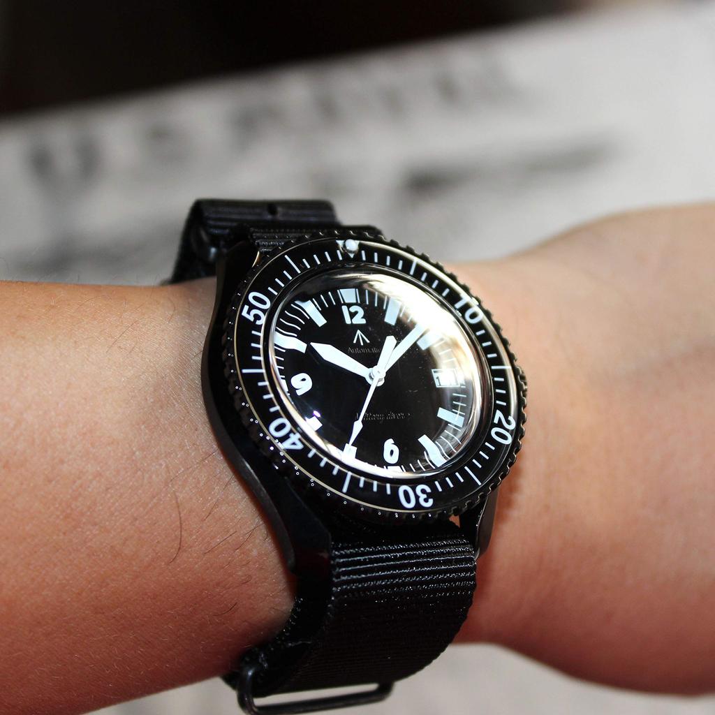 Часы Военные часы ВОЕННО-МОРСКИЕ ЧАСЫ Автоматические ROYAL Military Diver TYPE [Военно-морская компания] MIL.-05 BK/BK