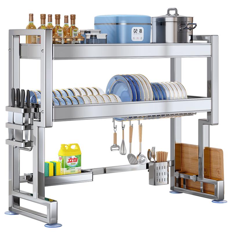 Jiabangshou Stainless Steel Over-Sink Dish Drying & Storage Rack