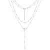 ORSA JEWELS Серебряная цепочка 925 пробы, многослойная, с натуральным жемчугом. Украшение для женщин. Свадьба, вечеринка, банкет. GPN105