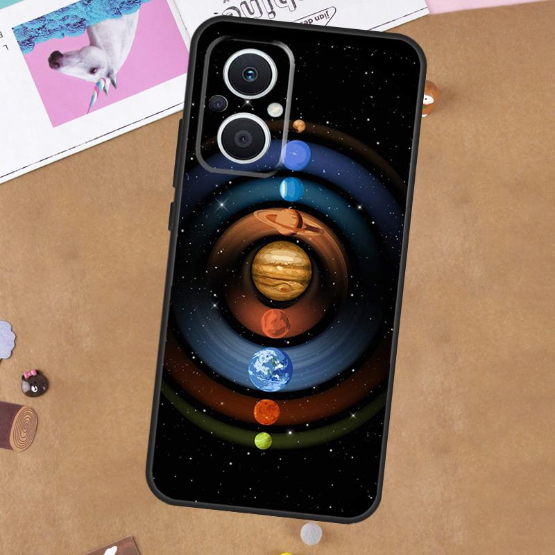 Космос Солнечная система Планеты Вселенная Чехол для OPPO Reno 4Z 5Z 8T 10 11 Pro 11F 5 6 7 8 Lite OPPO Find X5 X6 Pro X2 X3 Neo Обложка