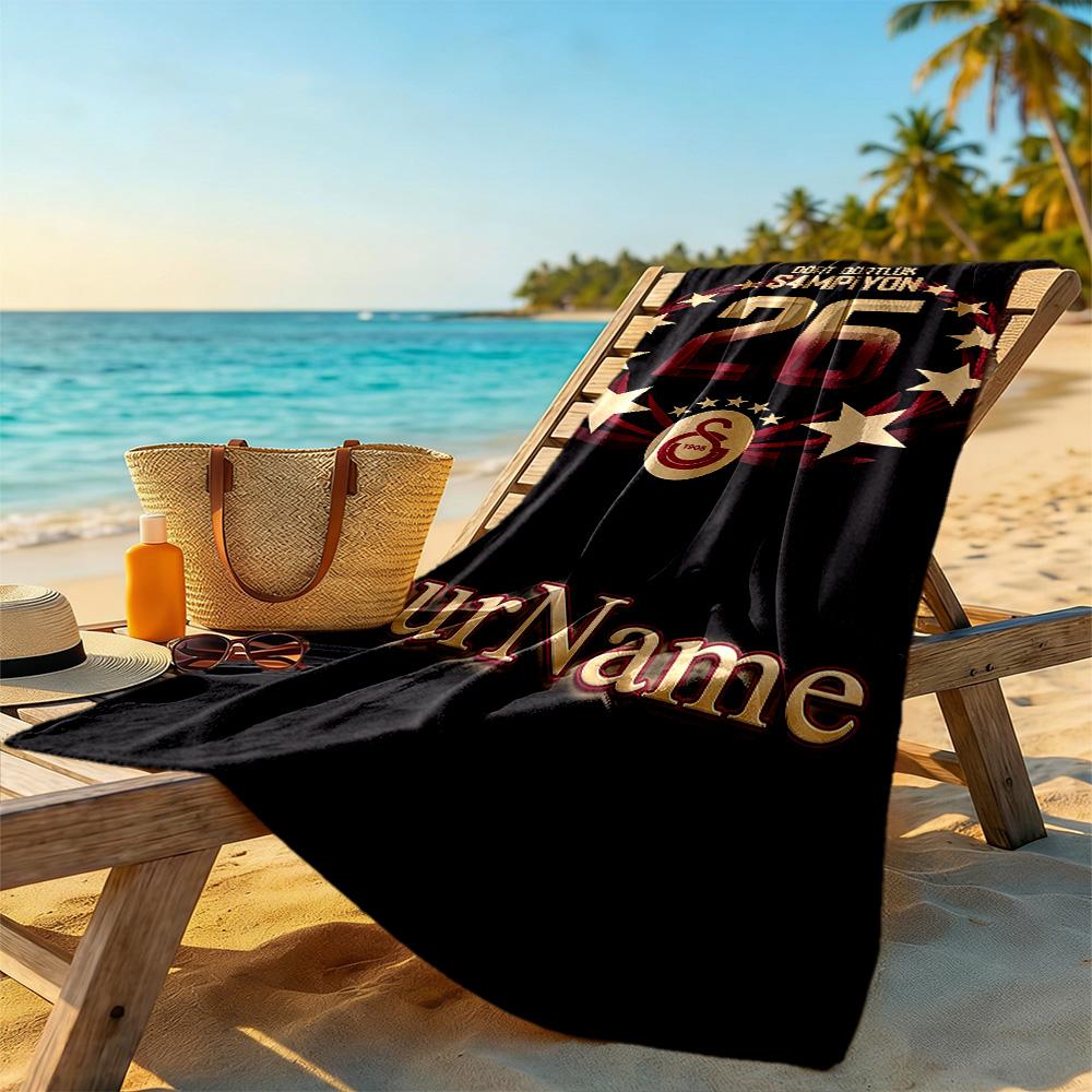 Galatasaray Personalized Name Beach Towel High Absorbency & Quick-Dry