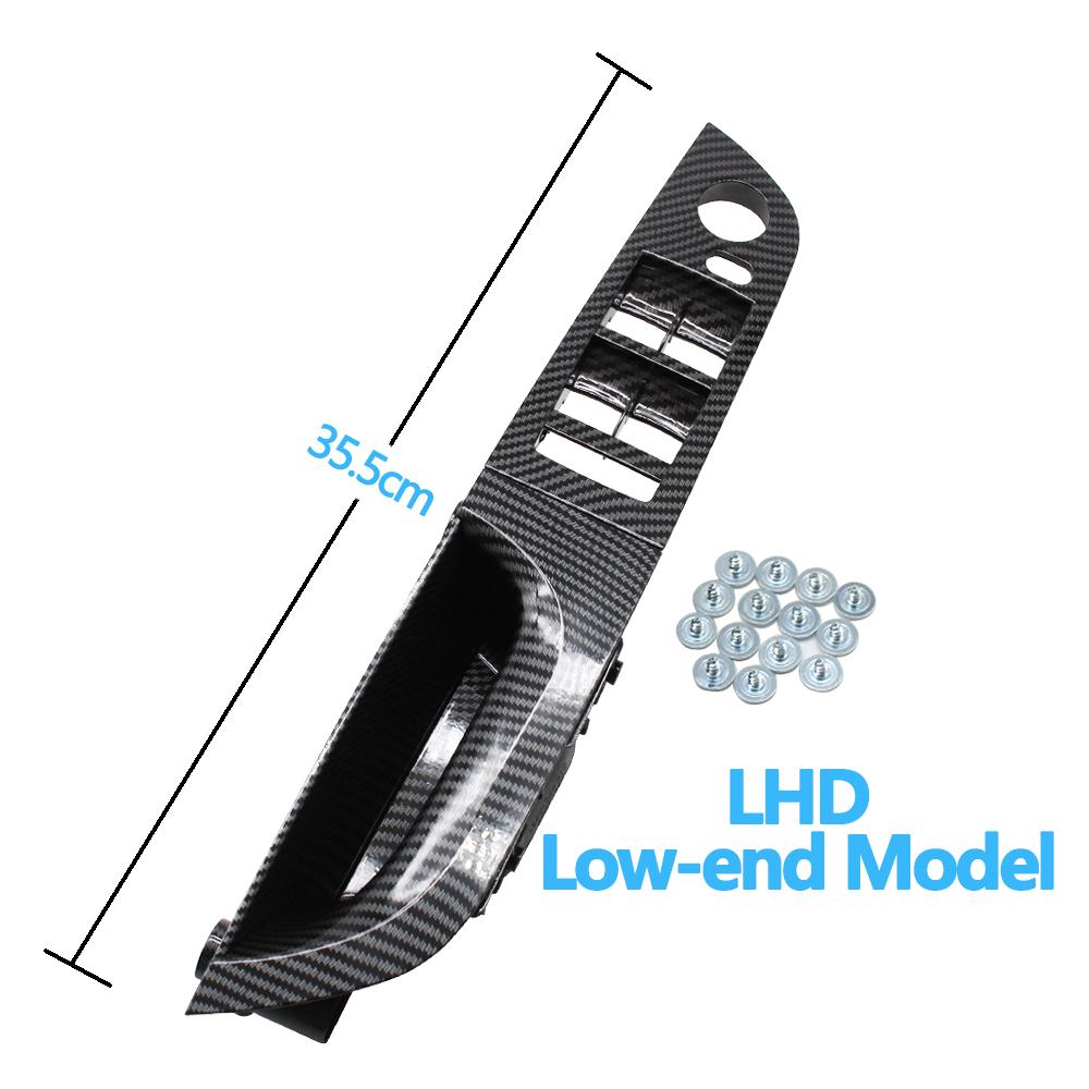 LHD Left Hand Driver Carbon Fiber Interior Door Pull Handle Armrest Panel Full Set For BMW 3 Series E90 E91 316 318 320 325