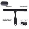 Stainless Steel Shower Wiper Window Squeegee Wiper All-purpose Glass Mirror Scraper Cleaning Household Hotel Tools Golden Black