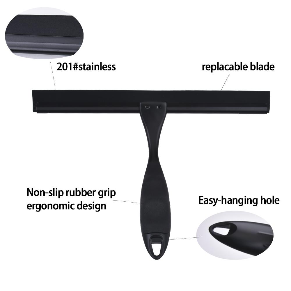 Stainless Steel Shower Wiper Window Squeegee Wiper All-purpose Glass Mirror Scraper Cleaning Household Hotel Tools Golden Black