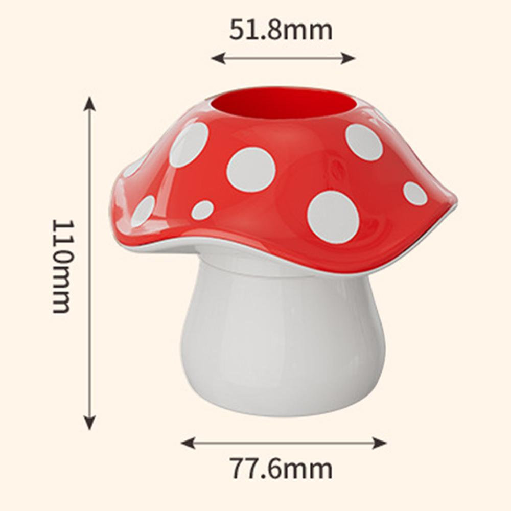 Cute Mushroom Storage Box Desktop Student Office Stationery Pen Holder Home Multi-functional Creative Makeup Brush Storage Tools