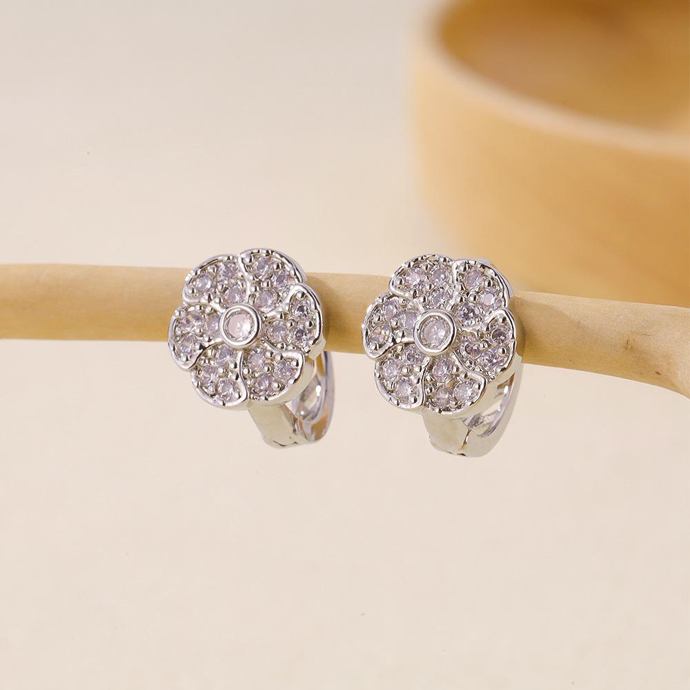 Color Earrings Women'S Jewelry Selection, Fashionable Multi-Style Zircon Earrings Inlaid With Zirconium Exquisite Jewelry