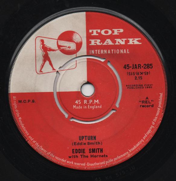 7-дюймовая пластинка EDDIE SMITH, THE HORNETS - Upturn 45JAR285 Top Rank Intern 1960 UK Рок Б/У