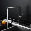 304 Stainless Steel Kitchen Basin Faucet Nickel/Black/Beige 360 Degree Rotate Kitchen Tap Hot Cold Water Mixer Sink Faucet