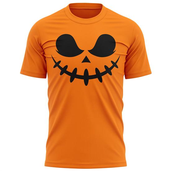 2025 Pumpkin Face T Shirt Men 3D Printing Halloween Short Sleeve Black Orange Tee Shirts Outfit Party Cosplay Costume T-shirt