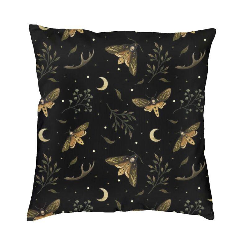 Halloween Witch Crow Cat Bat Print Pattern Cushion Cover Home Living Room Sofa Decoration Square Pillow Pillow Cover