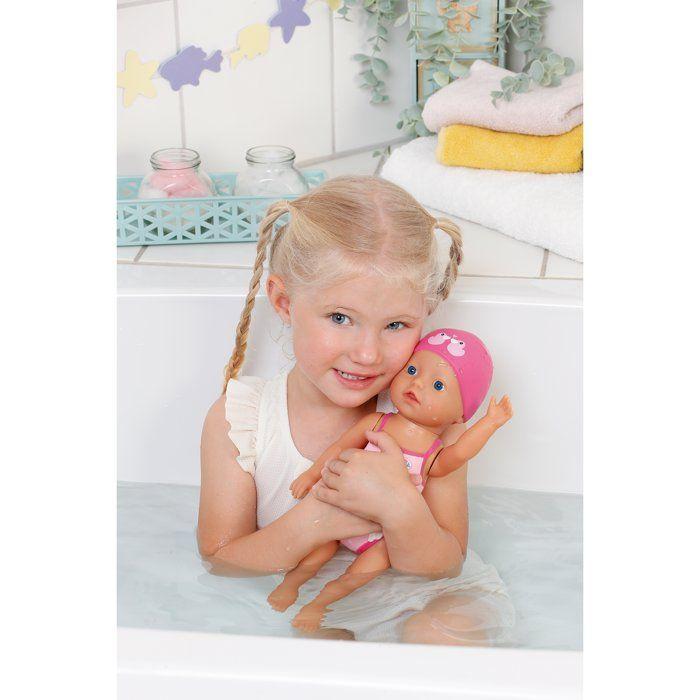 Poupon - BABY BORN - Ma première nage - Poupée fille 30 cm - Tenue non détachable et bonnet - Jouet de bain - Dès 1 an