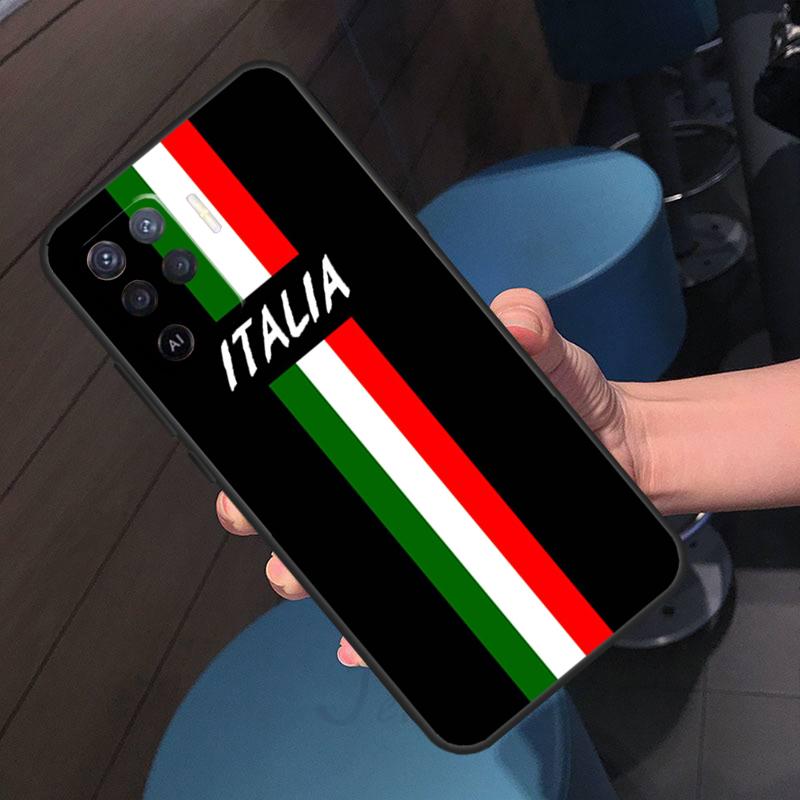 Italy Flag Case For Oppo A40 A60 A80 A18 A38 A58 A78 A98 A96 A76 A16 A94 A74 A54 A15 A17 A57 A77 A5 Pro