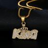 Europe, America, New Hip-hop Trend Jewelry, Gold-plated Crown KING King Letter Hanging Necklace