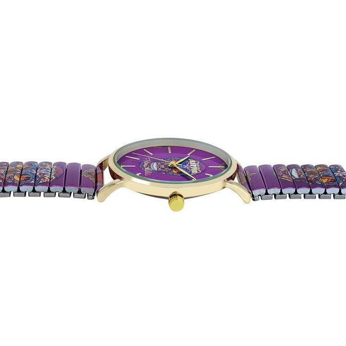 Montre - RAPTOR - Frida Kahlo Edition - Boîtier 36 mm doré - Bracelet élastique acier multicolore - Quartz Miyota 2035