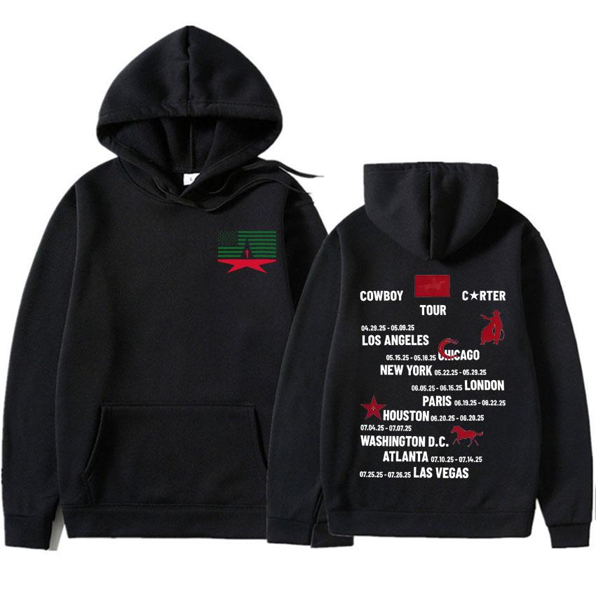 Женские Худи Beyonce Cowboy Carter Tour Модные Высококачественные Оверсайз Пуловеры Мужские Женские С Принтом Повседневные