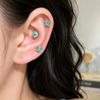 Sparkling Zirconium Titanium Heart & Cross Cartilage Ear Studs - Light Luxury Niche Jewelry