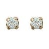 [L1126] - White Gold 'Brillants' Gold Plated Earrings - 3 Mm