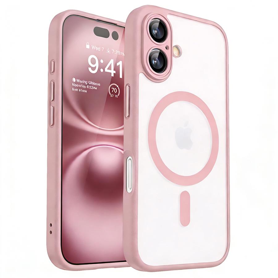 Luxury Frosted Shockproof Armor Phone Case For iPhone 17 16 15 14 13 12 11 Pro Max For Magsafe Matte Transparent Magnetic Cover