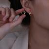 Новые высококачественные серьги Super Flash Full Diamond Fashioned Golden Snake Ear Buckle Ear Buckle