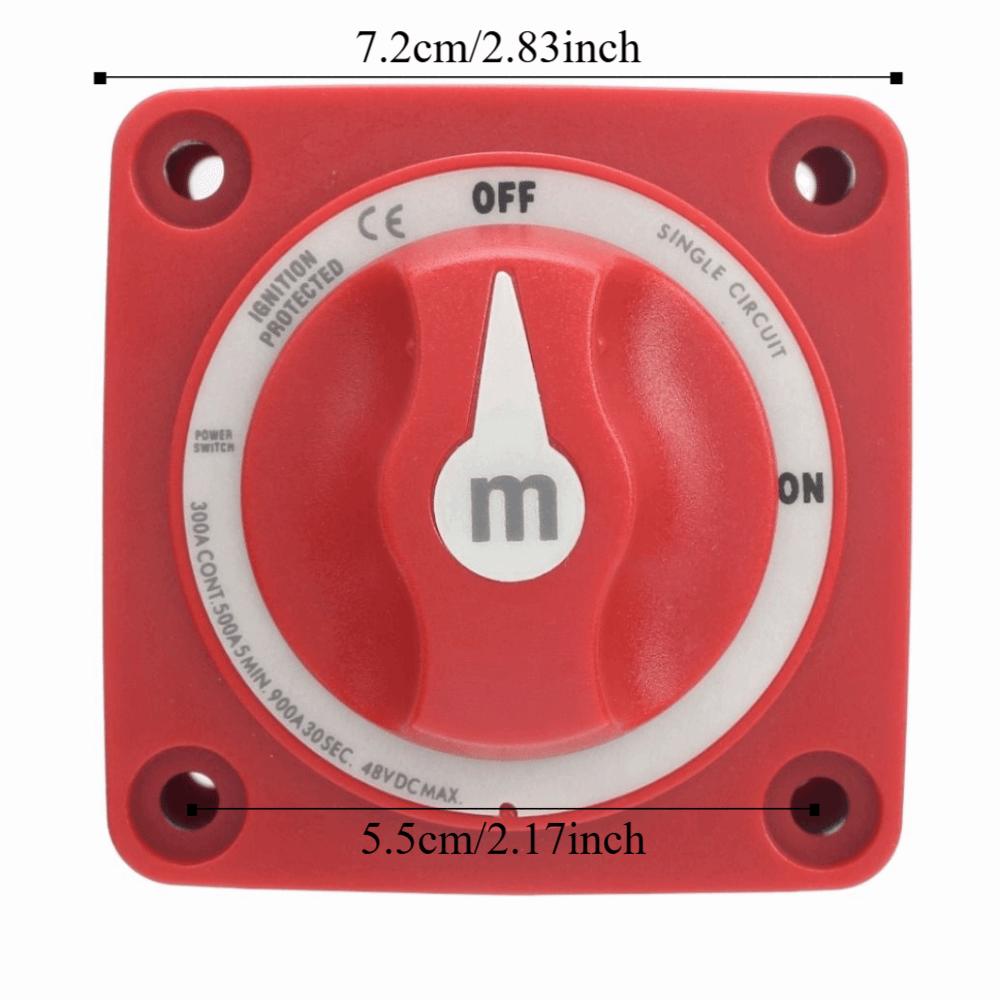 300A Battery Disconnect Switch 48V Battery Switch Durable Battery Isolator Switch Small Boats