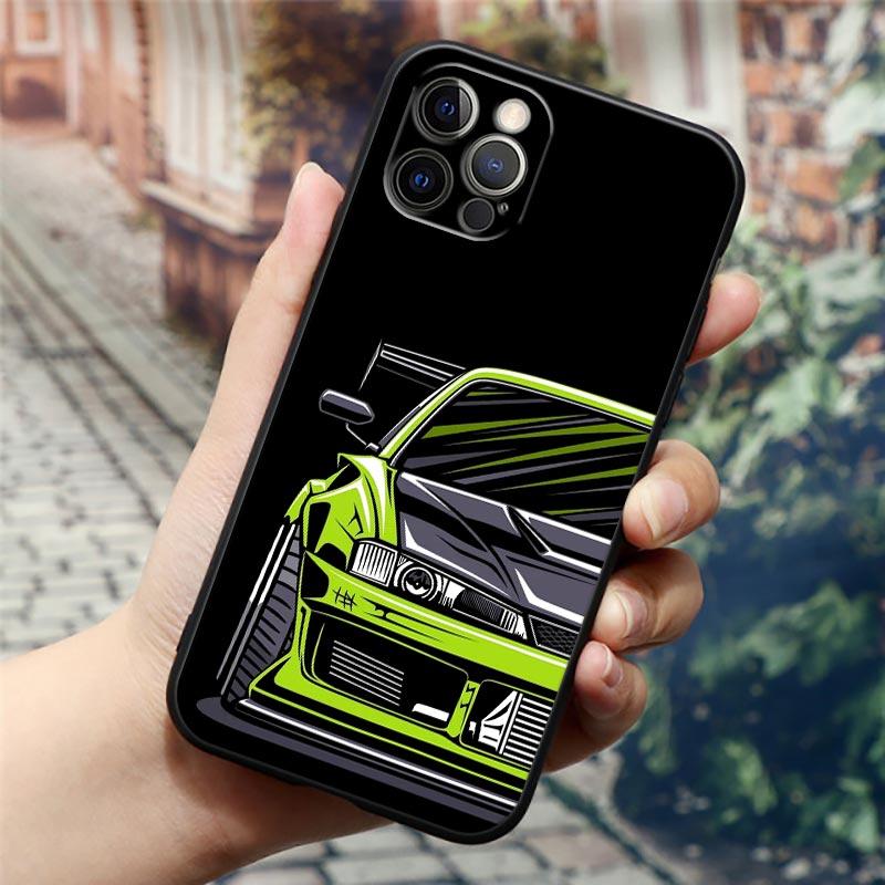 Япония JDM Токио Спортивный Автомобиль Аниме Чехол для Телефона Для Apple iPhone 16e 16 15 14 13 12 11 Pro Max XR XS 8 Plus SE2 Чехол Силиконовые Чехлы