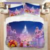 1PC Christmas theme pattern Bedding Quilt Set Quilt Cover Pillowcase Home Decoration Birthday Gift (1 * duvet cover + 2 * pillowcase, without core)