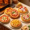 Миниатюрные Пиццы Смоляные Подвески 2 шт. Мини-Украшения, Реалистичные Миниатюры, Крошечные Украшения Еда для DIY Поделок, Аксессуары-Реквизит для Кукольного Домика