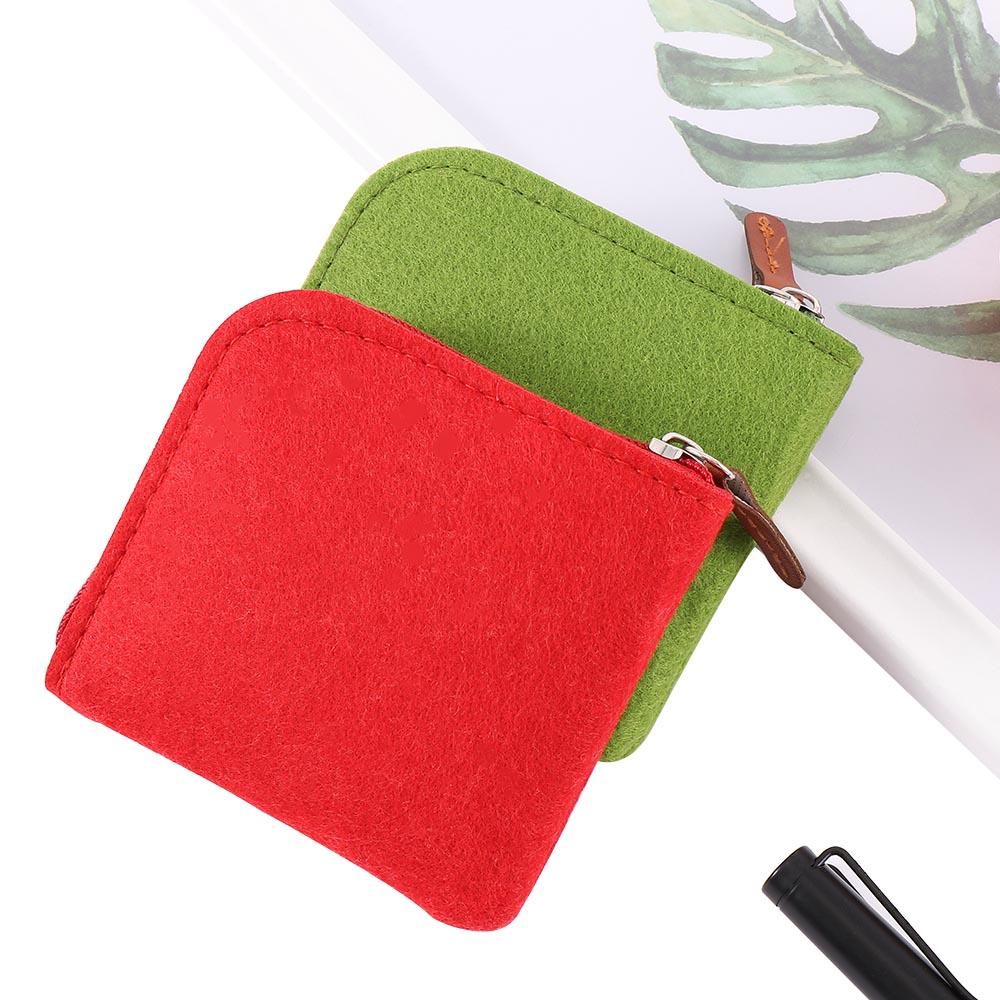 Quality Felt Storage Wallets Wallet Card Holder Pouch Money Bag Coin Purse Key Bag Change Purse