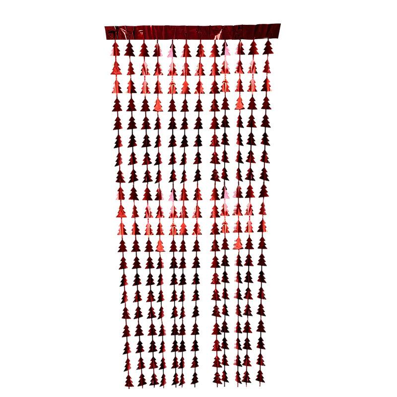 Christmas Foil Fringe Curtain Red Green Snowflake Metallic Tinsel Backdrop for Xmas New Years Eve Party Decoration Supplies 5
