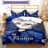 3pcs Custom Name Nagi Seishiro BlueLock Bedding Set Duvet Cover Closure Includes 1 Duvet Cover & 2 Pillowcases, Soft and Comfortable for All Seasons.