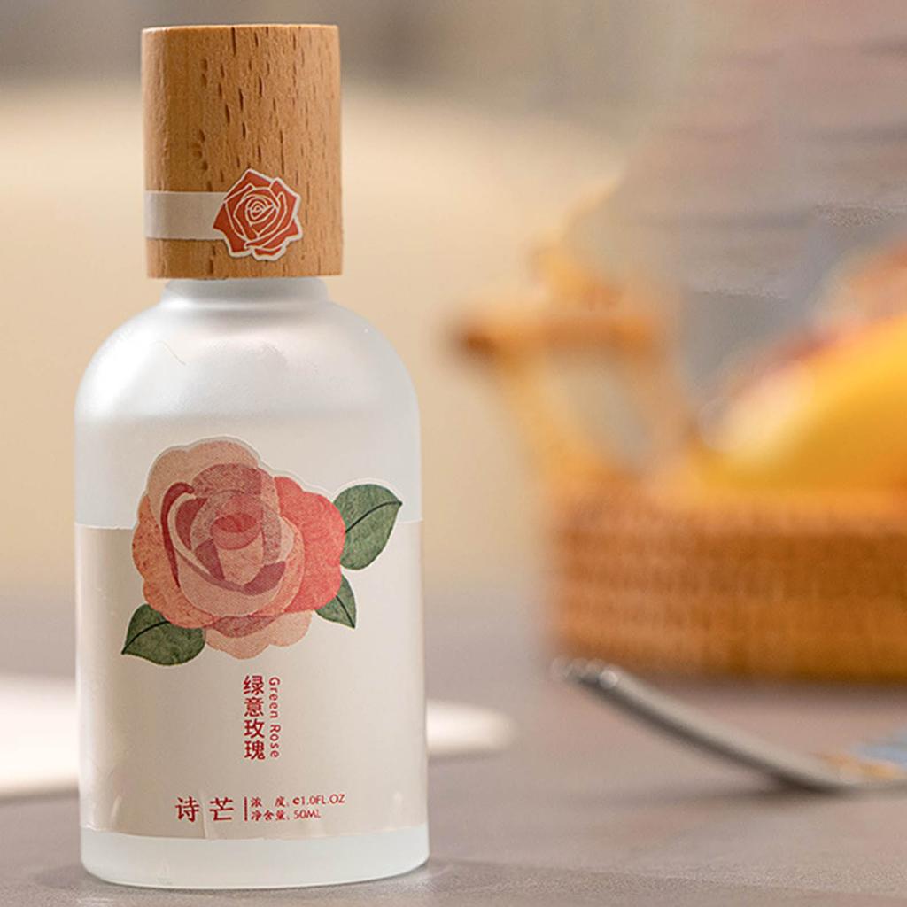 50ml Cute Perfume Beechwood Bottle Cap Frosted Surface Multiple Aromas Fragrant Long Lasting Lady Fragrance for Students