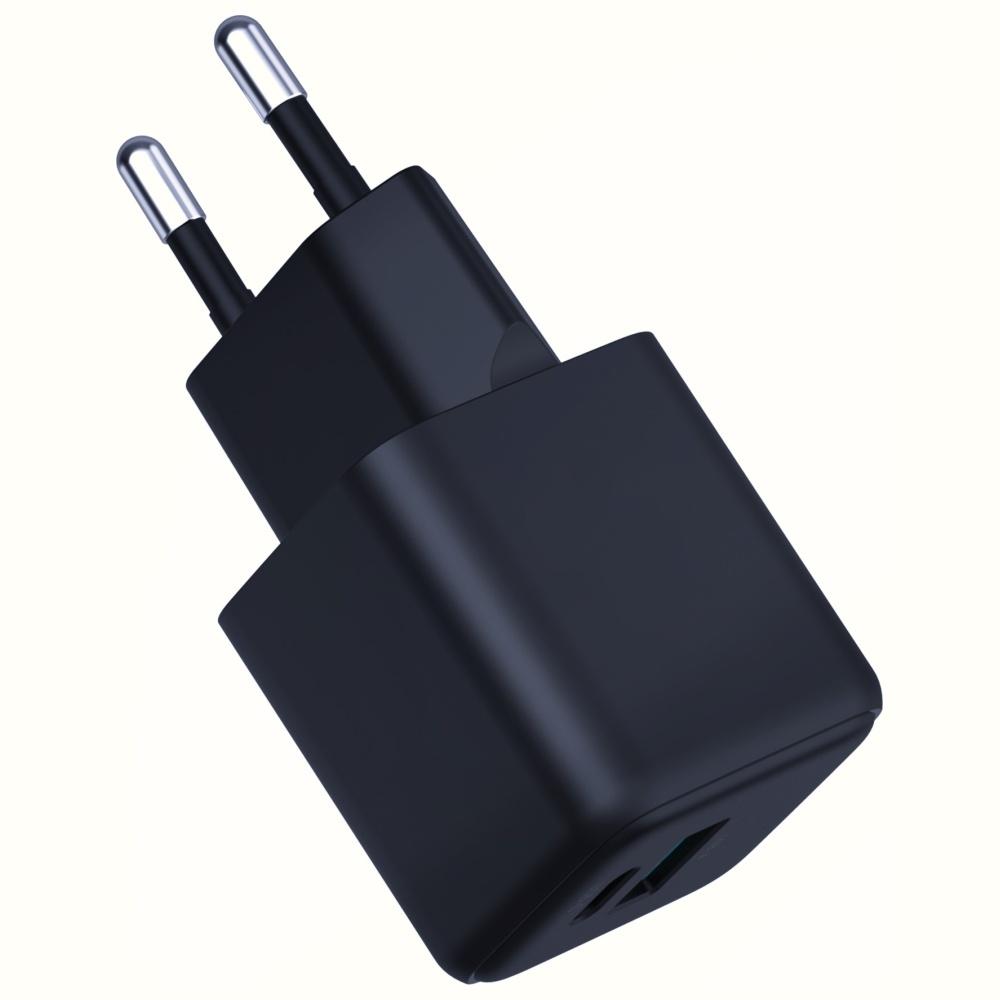 Ładowarka sieciowa 20W 3MK GaN Power Delivery USB-C/USB-A Czarna