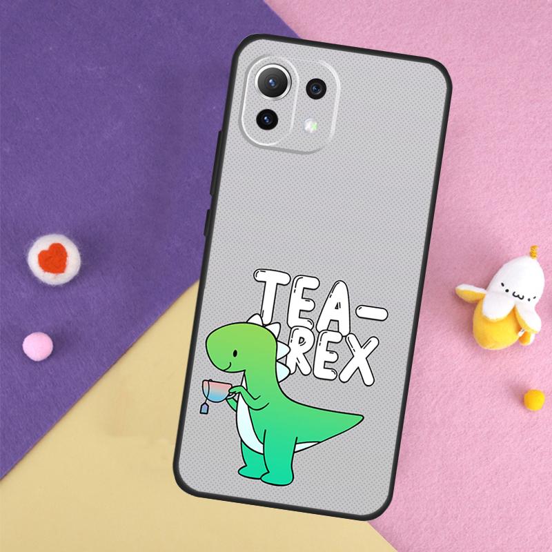 Милый Чехол-Динозавр Тираннозавр Для Xiaomi 15 Ultra 13 14 14T 11T 12T 13T Pro POCO X7 Pro X3 X5 X6 F5 F6 M6 Pro