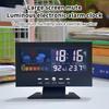 Multi-functional Digital Weather Station Clock Indoor Thermometer Hygrometer Calendar for Home Bedroom Office Daily Use