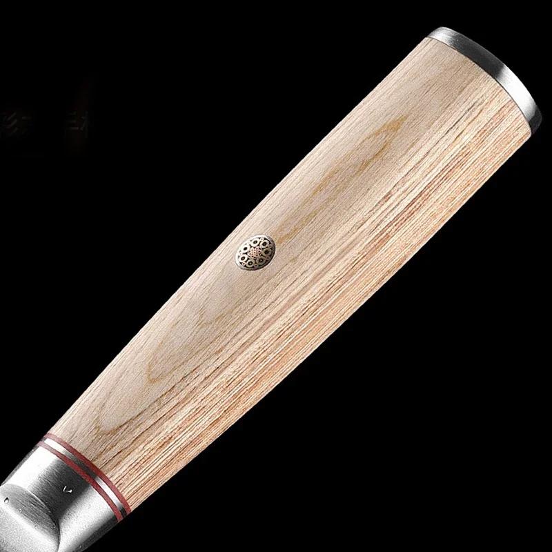 Рыболовные филейные ножи из дамасской стали, 5-дюймовый нож для обвалки, японский кухонный нож, острый, кованый, с полной рукояткой из дерева