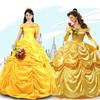 Elegant Fairytale Beauty And The Beast Princess Belle Cosplay Costume Dress For Women
