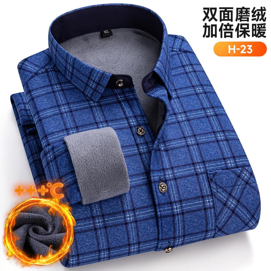 Новая мужская рубашка больших размеров 8XL 7XL 6XL, осенне-зимняя, флисовая, утолщенная, теплая, с длинным рукавом, в клетку, деловая, повседневная, приталенная, мужская одежда
