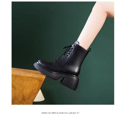 Модные полусапоги в стиле вестерн, джинсовые, на высокой платформе, противоскользящие, на тонкой платформе, плоские