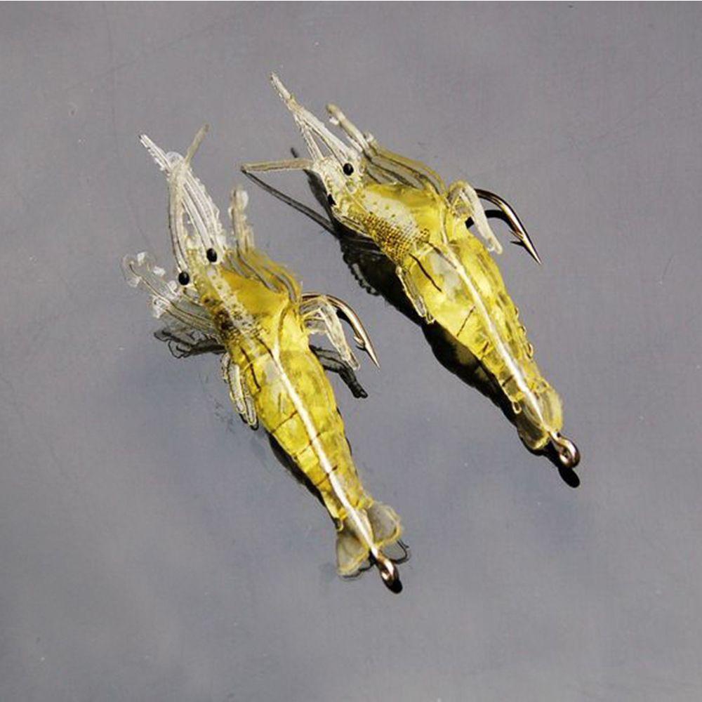 10Pcs Portable Biomimetic Creative Shrimp Fake Bait Prawn Lure Hook Worm Silicone Sea Fishing