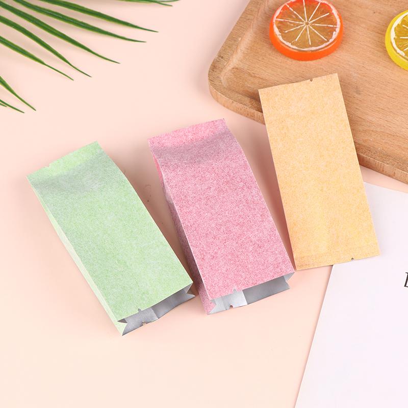 50 шт., открытый верх, шелковая алюминиевая фольга, боковые складки, термосвариваемые пакеты для кофе, зерен, чая, специй, злаков, орехов, шелковые бумажные мешочки