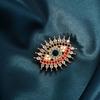 Decoration Luxury Badge Pin Crystal Pendant Rhinestone Eye Brooches Devil Eye Brooch Pin  Gifts