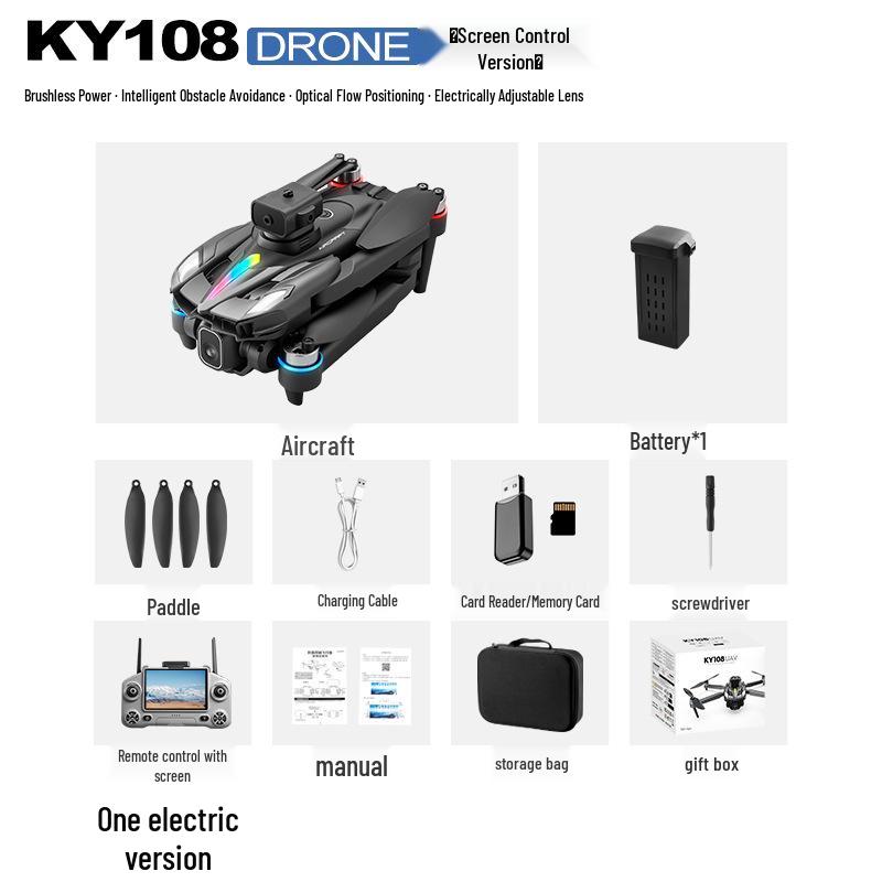 KY108 Новый дрон для аэрофотосъемки с экраном и функцией сброса груза