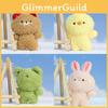 Cute Cartoon Plush Bear Pendant Delightful Stuffed Animal Keychain For Children