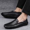 FashionBrand Men Genuine Leather Shoes Luxury Casual Shoes Business Flats Top Quality Mens Loafers Breathable Slip On Driving Man Shoes