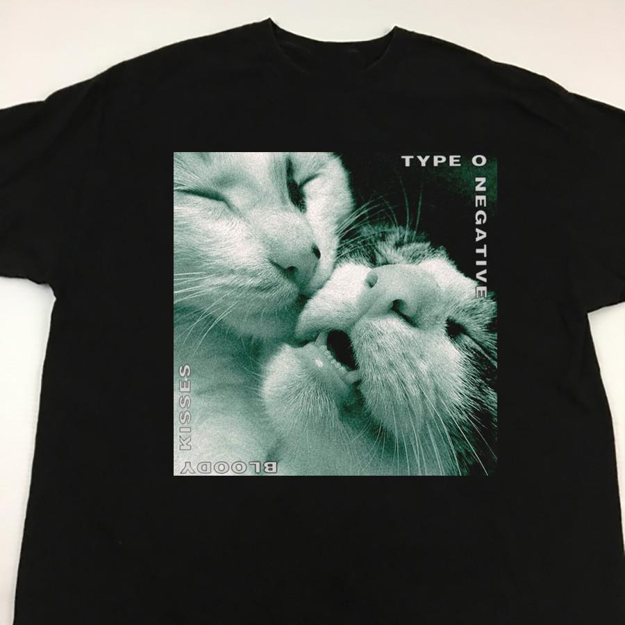Bloody Kisses With CayType O Negative Gift Short Sleeve Black Shirt S108
