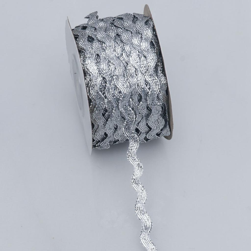 Сделай сам романтическая 5 мм цветная золотая и серебряная волнистая изогнутая лента S-образный край волнистая лента в форме полумесяца ручная работа своими руками бижутерия кружевная лента